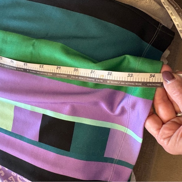 Just Cavalli Green and Purple Geometric Mini Dress - Picture 6 of 7